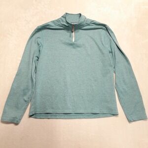 Bruno Milano Mens Super Soft 1/4 Zip Sweater Large Blue RN#123827